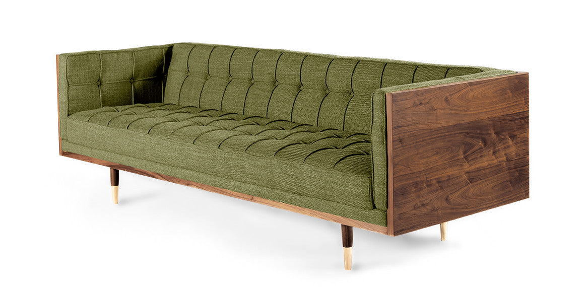Woodrowy Sofa 87", Green Fleck