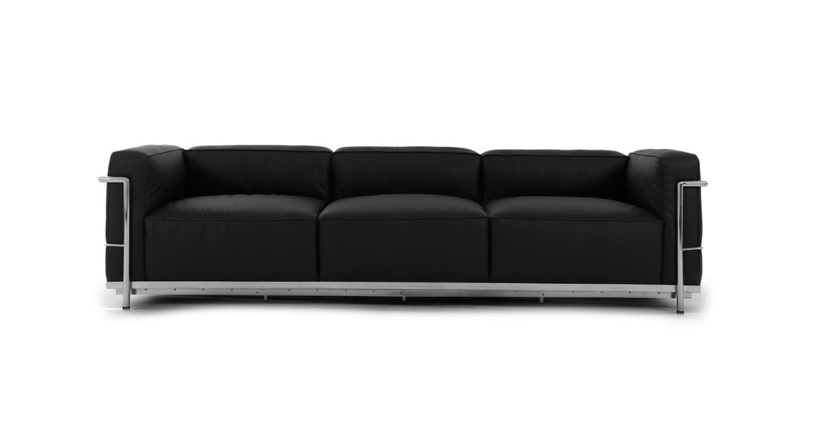 Cubist Grand Sofa, Aniline Leather, 3 Seater