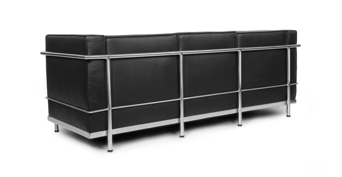 Cubist Sleek Sofa, Aniline Leather, 3 Seater