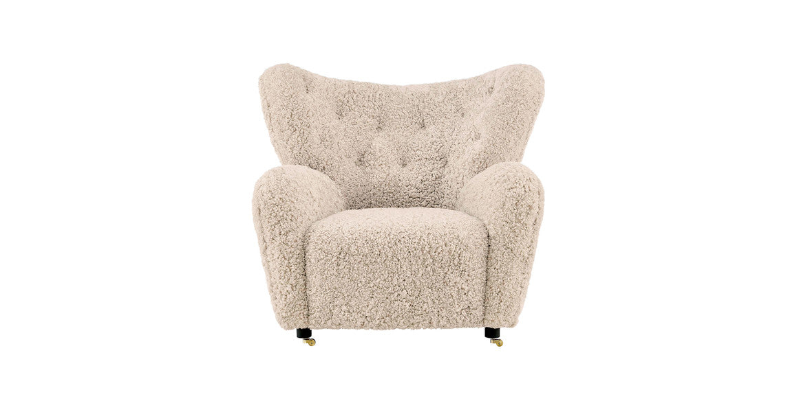 The Tired Man Sheepskin Lounge Chair & Footstool