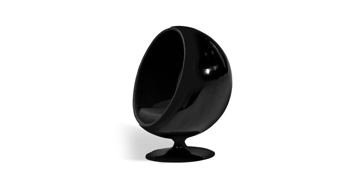 Eero Ball Chair - Glossy Black Shell