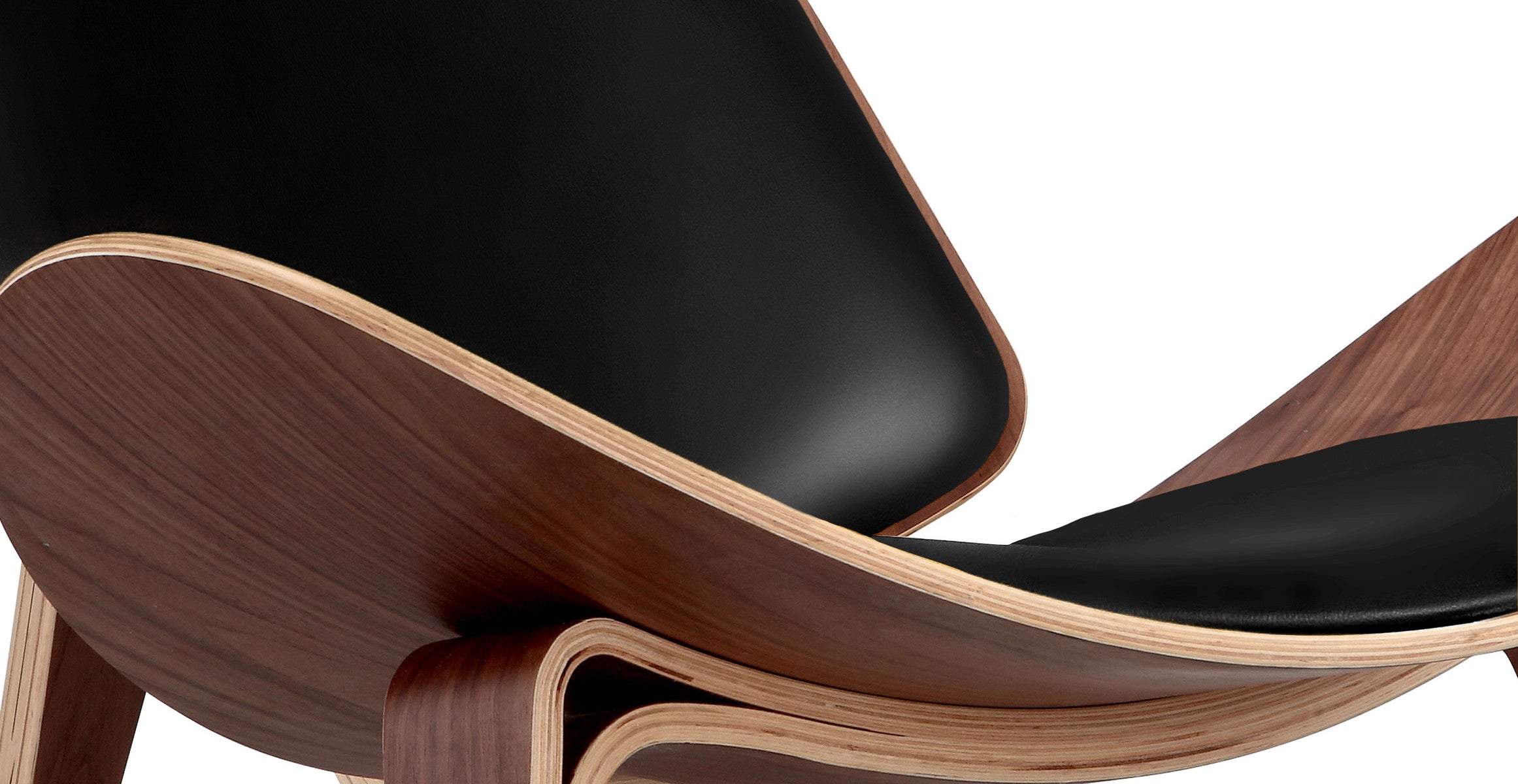 Shell Chair — Black leather