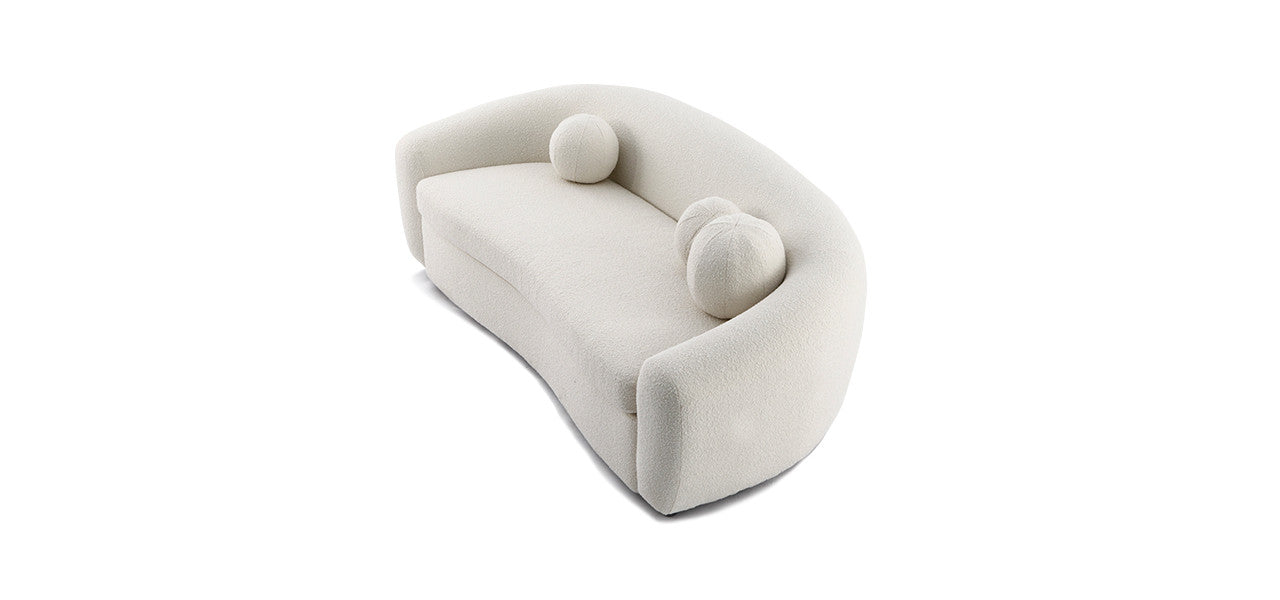 Curved Boucle Sofa Fabric