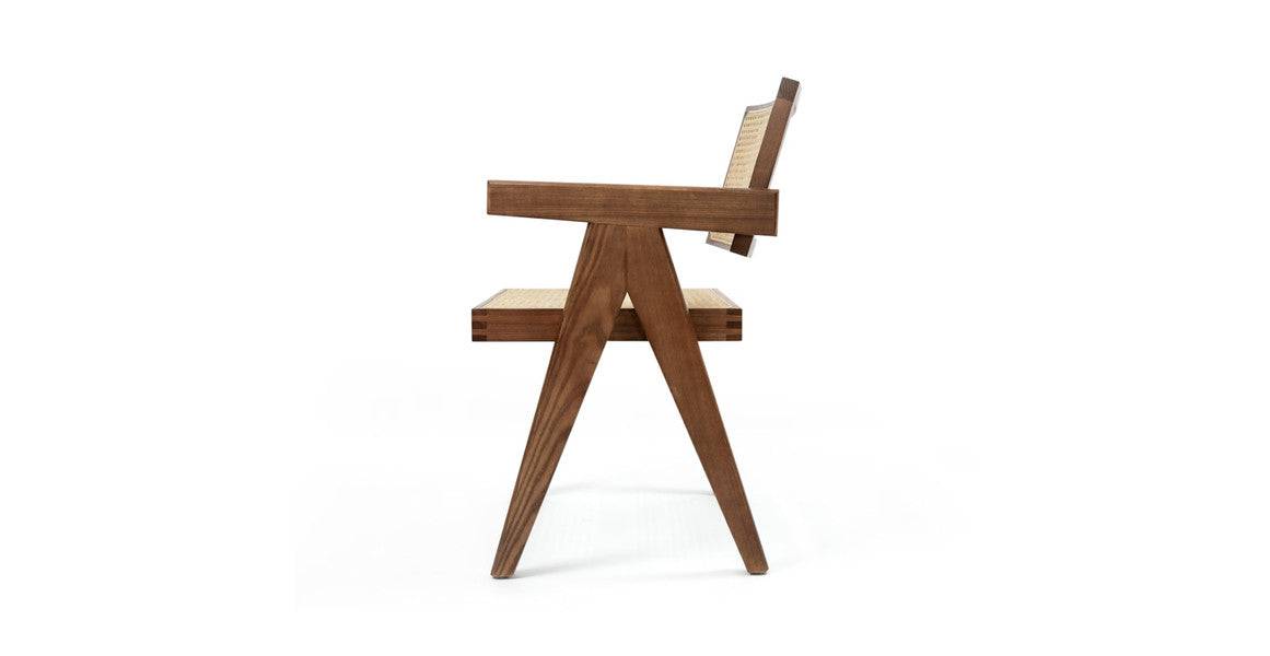 Jeanneret Rattan Teak Armchair