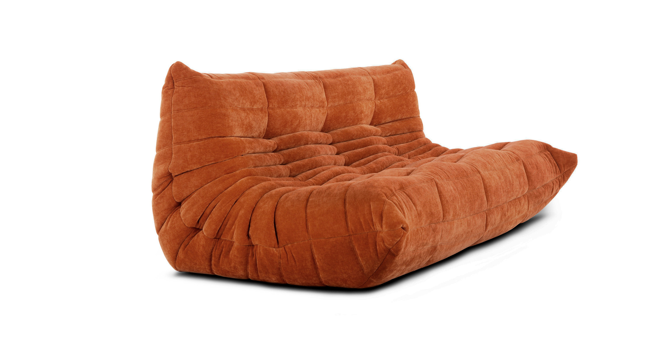 Ducaroy Quayside 3 Seater, Orange Chenille Sofa, Ultra Premium