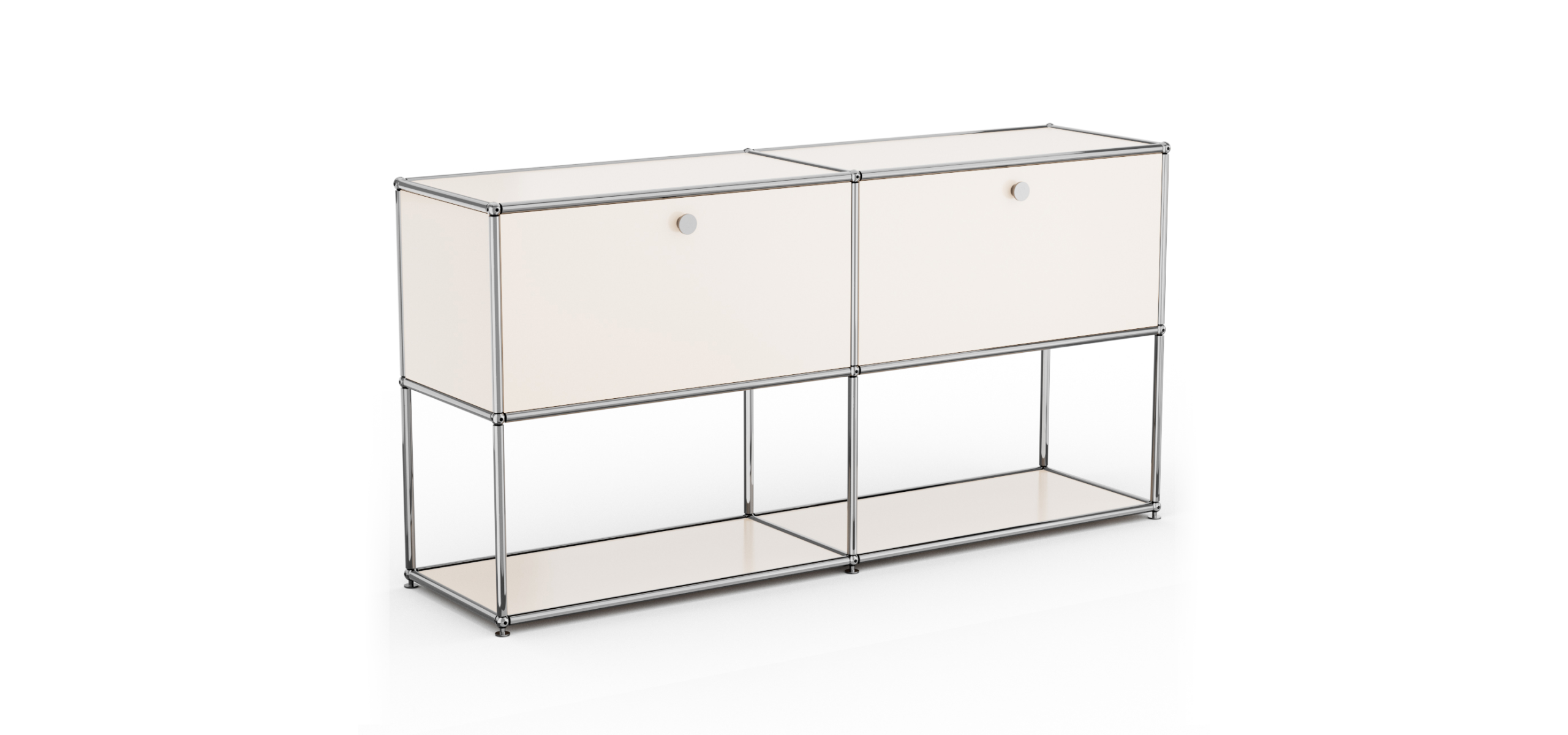 Moduline Credenza 2 Sections, White