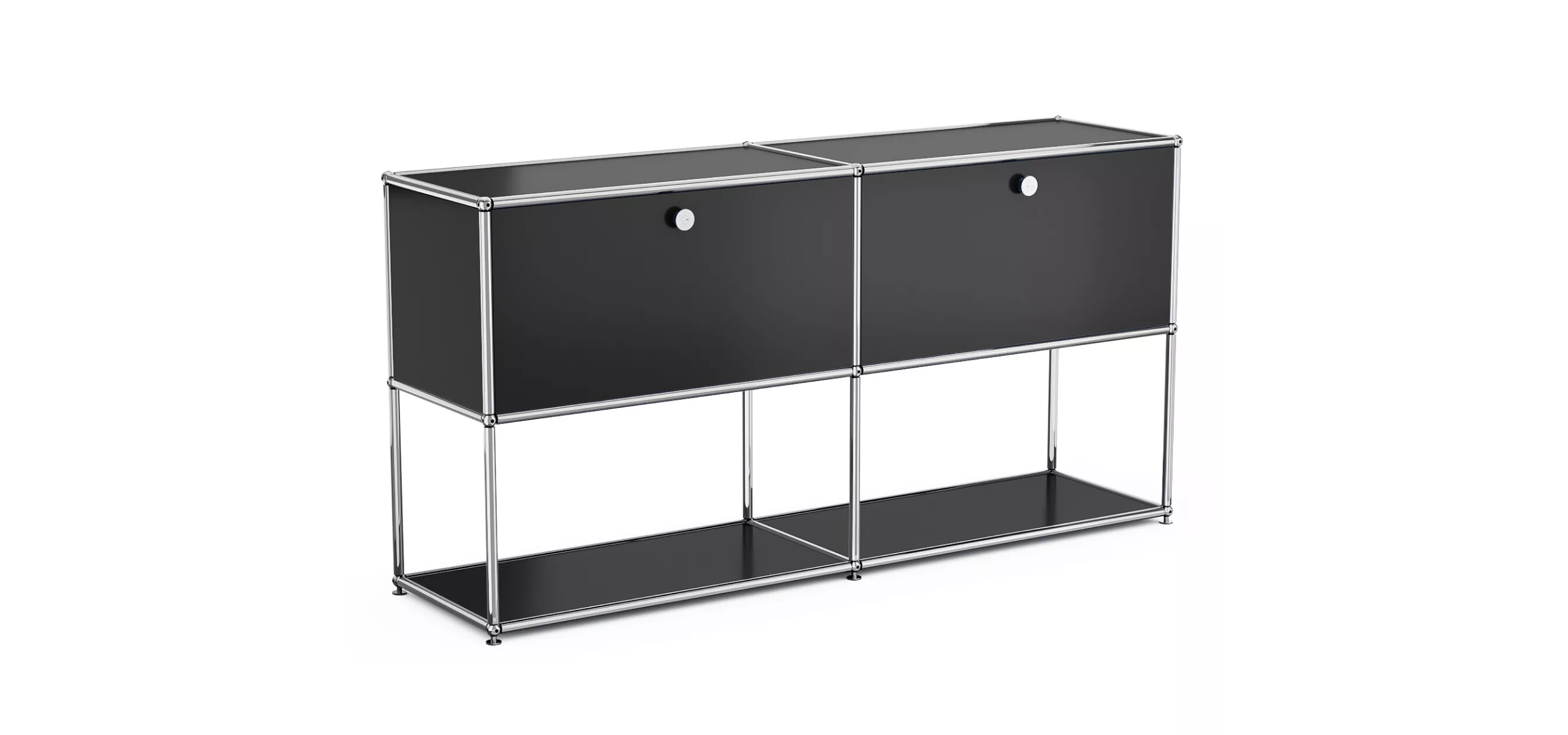 Moduline Credenza 2 Sections, Black