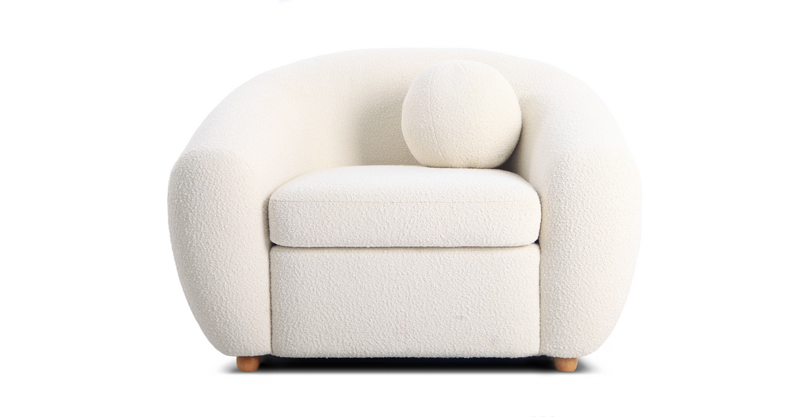 Curved Boucle Chair Fabric