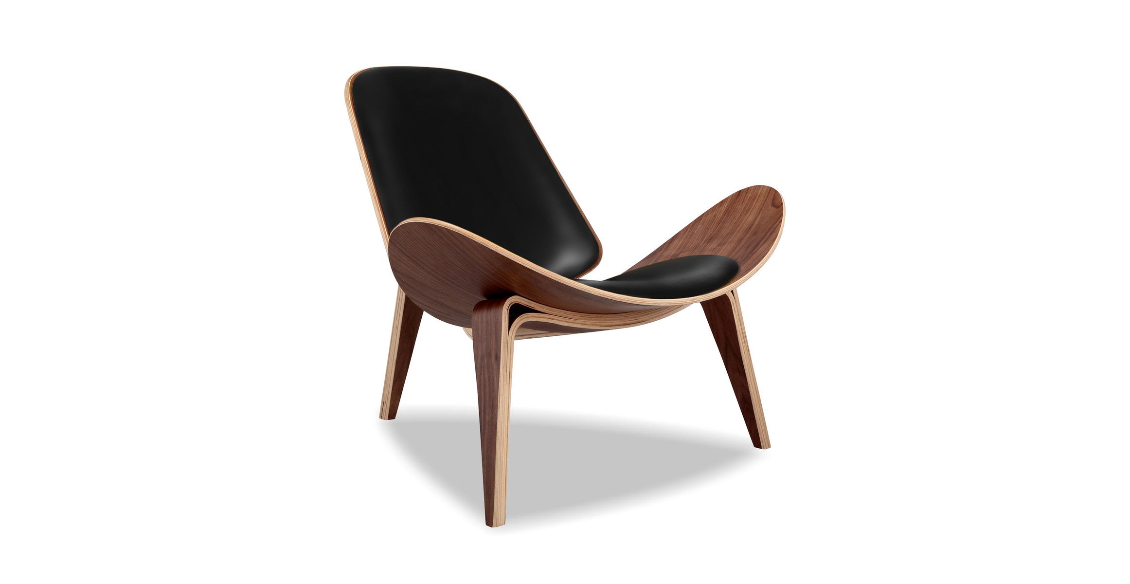 Shell Chair — Black leather