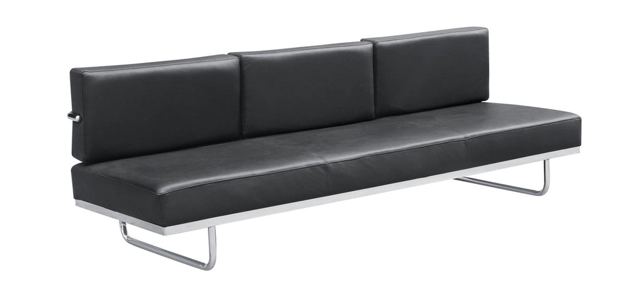 Cubist Armless Sofa, Aniline Leather