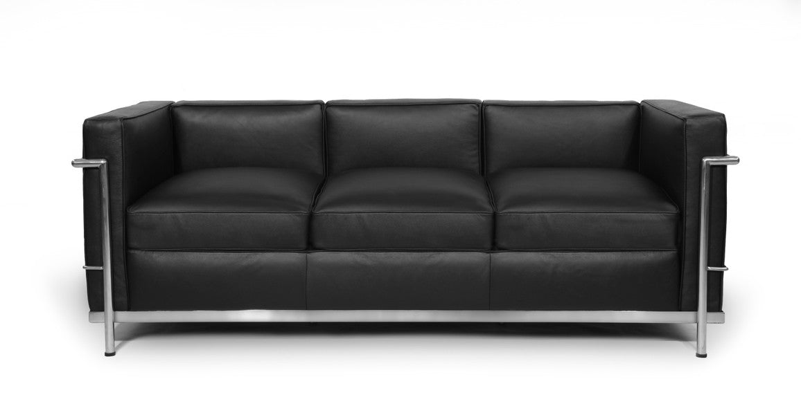 Cubist Sleek Sofa, Aniline Leather, 3 Seater