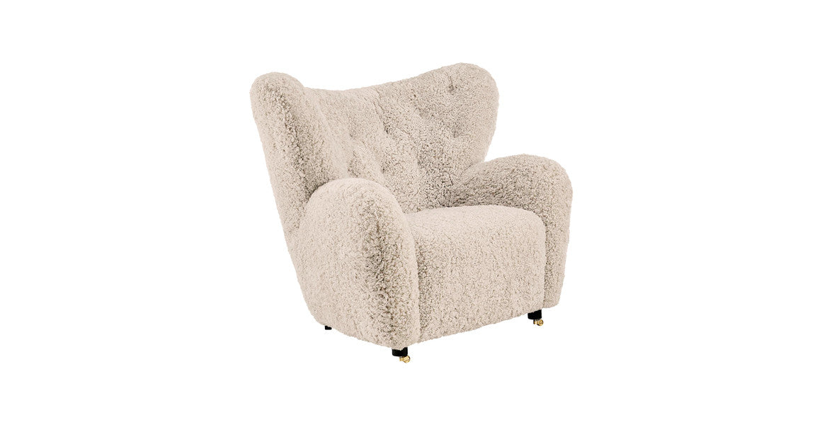 The Tired Man Sheepskin Lounge Chair & Footstool