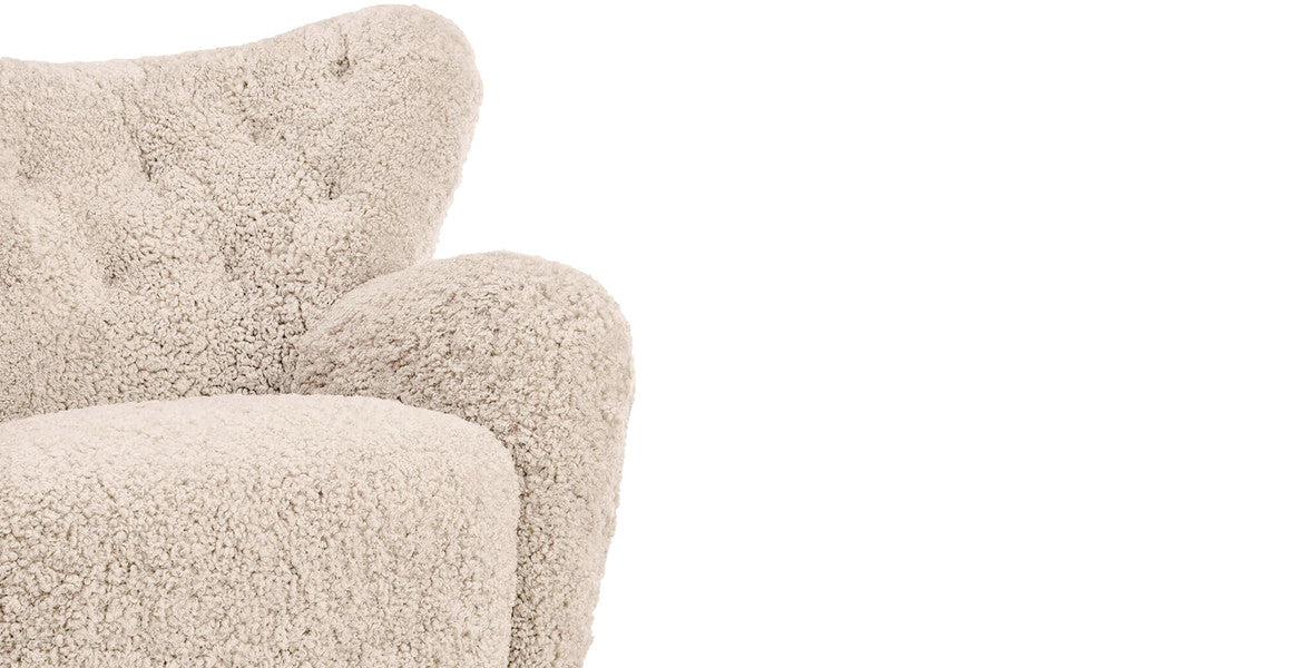 The Tired Man Sheepskin Lounge Chair & Footstool