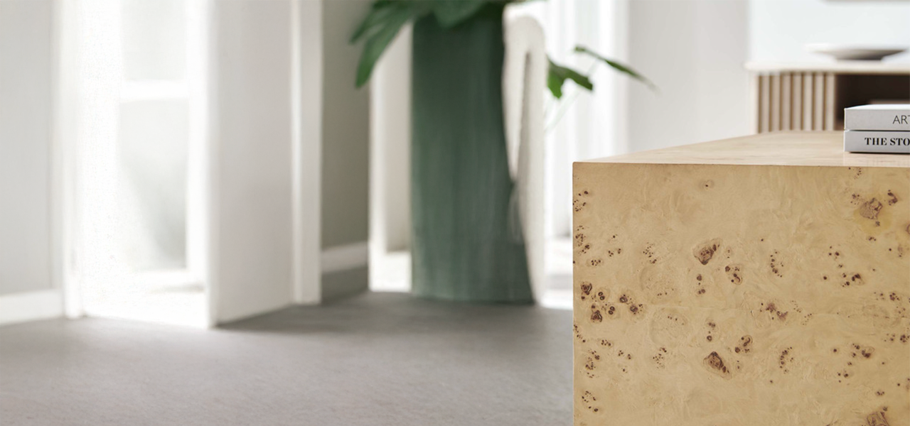 Cosmos 36' Square Burl Wood Coffee Table