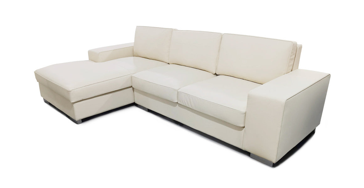 Cloudy Aniline Leather Sectional Sofa