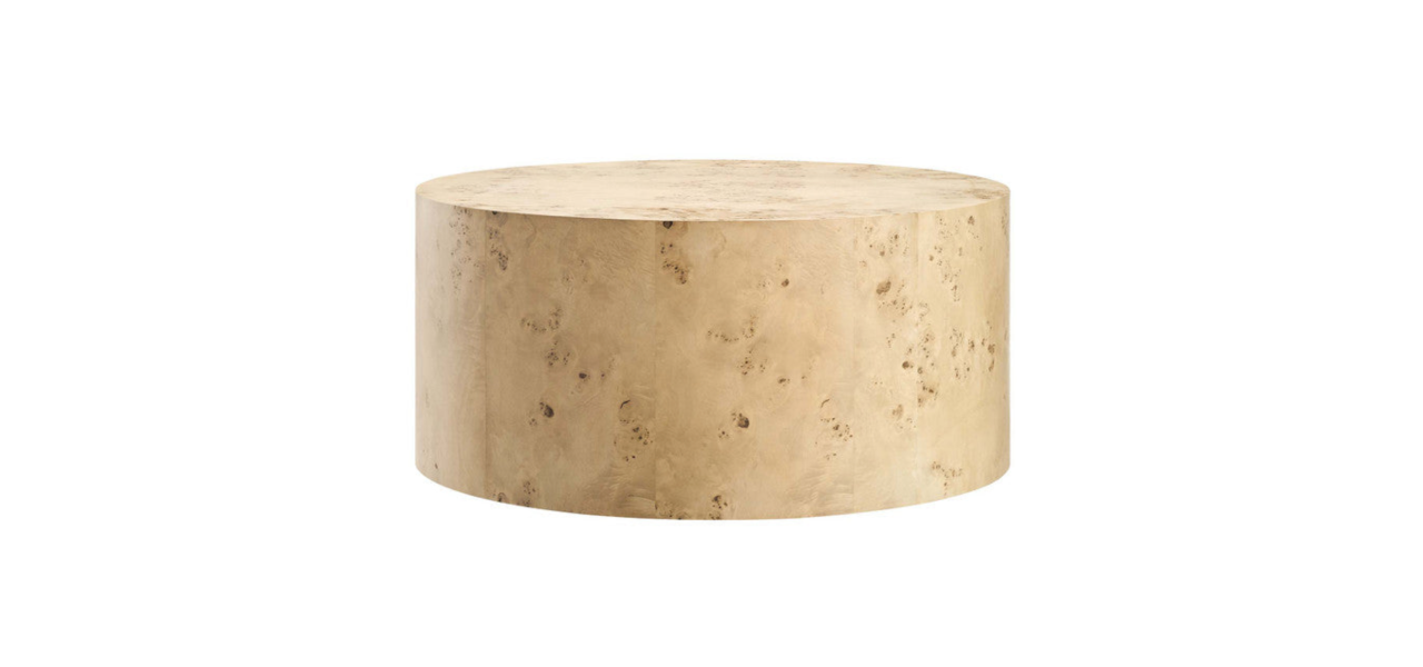Cosmos 35' Round Burl Wood Coffee Table