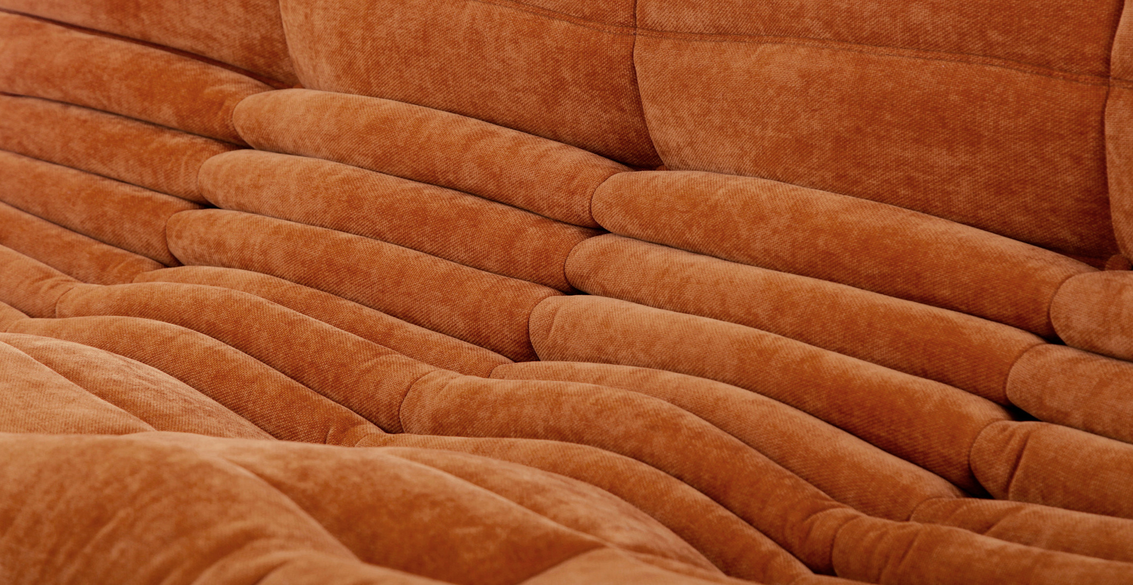 Ducaroy Quayside 3 Seater, Orange Chenille Sofa, Ultra Premium