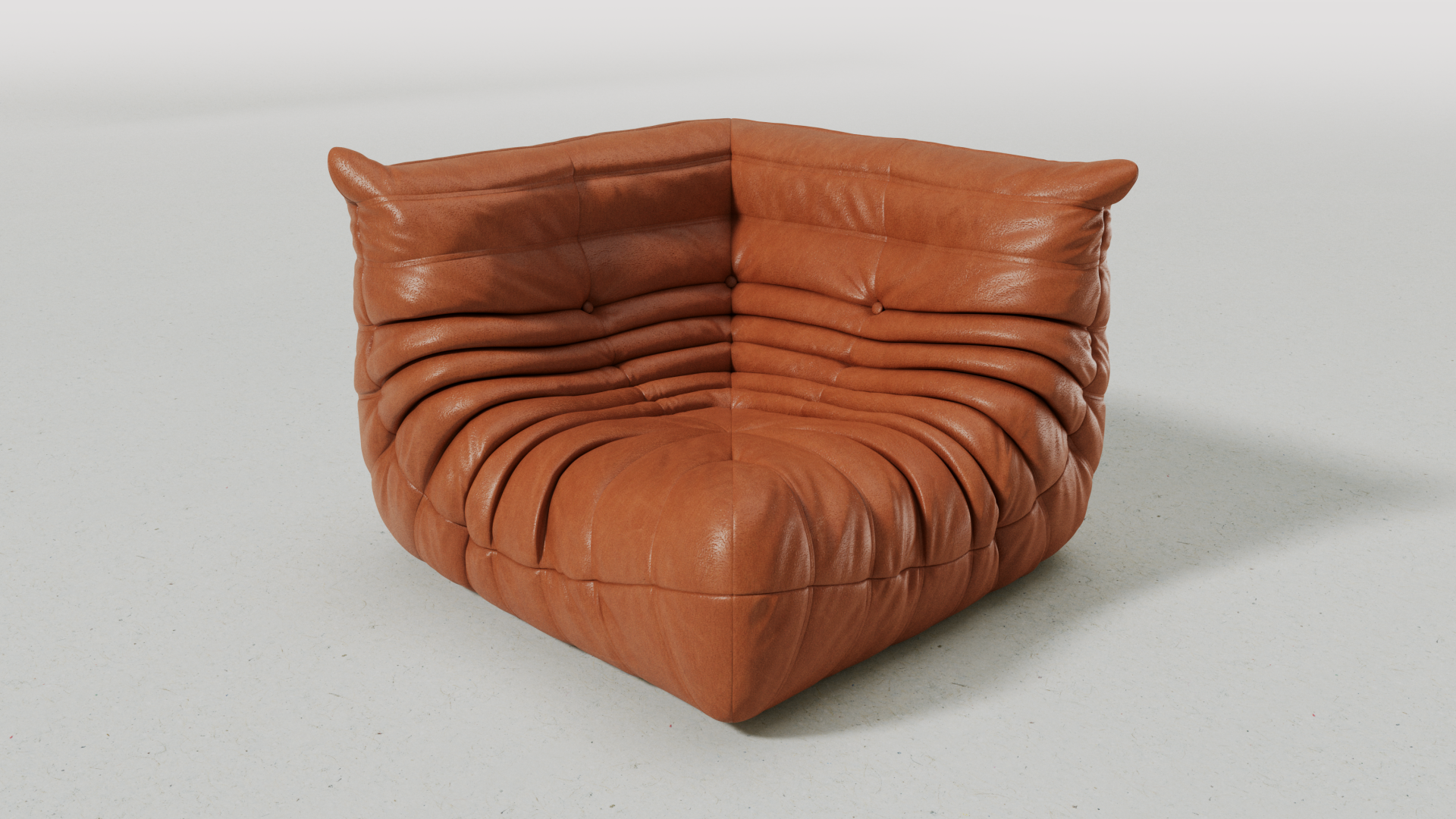 Ebb Leather Lounge Chair, Corner