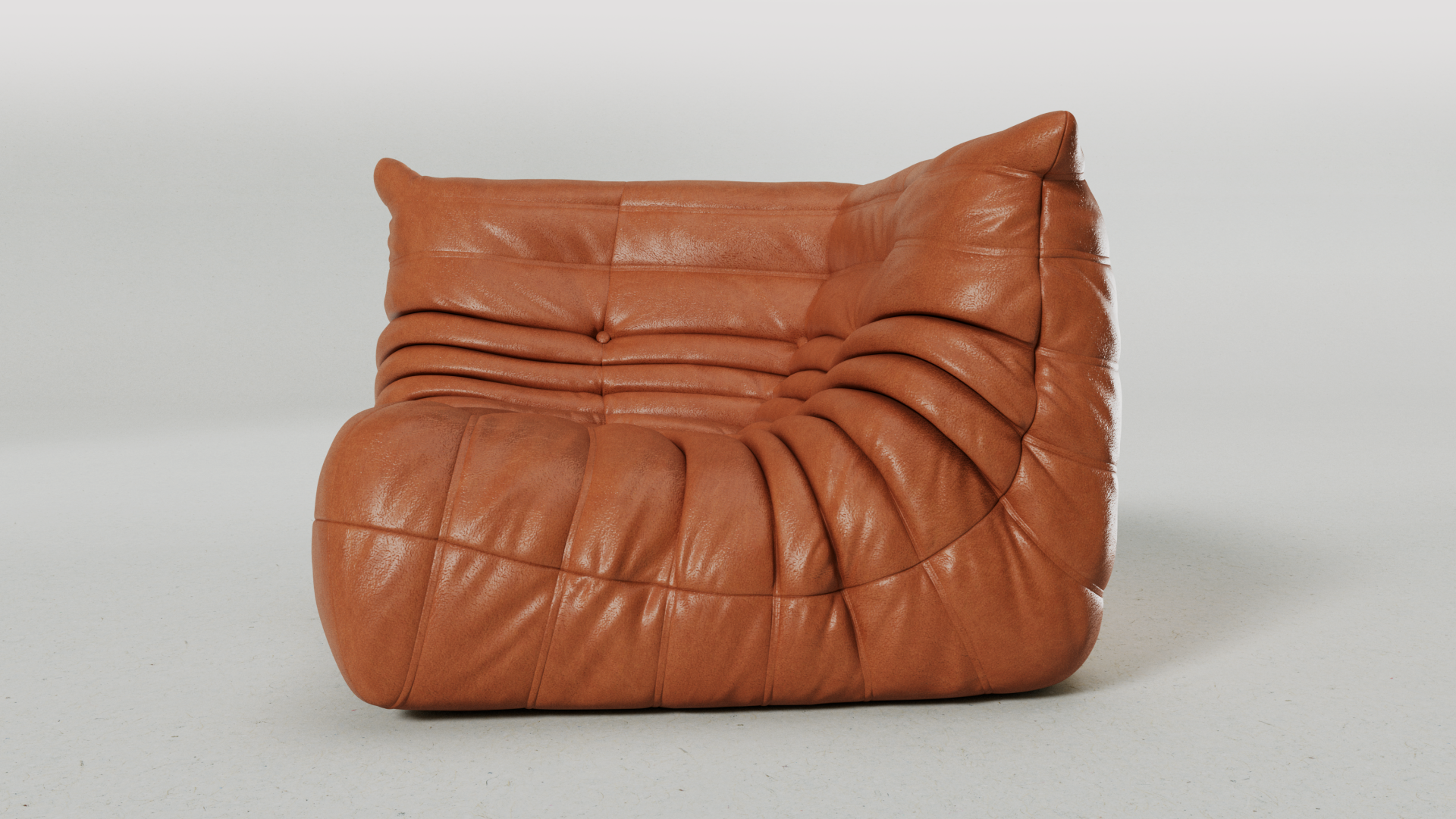 Ebb Leather Lounge Chair, Corner