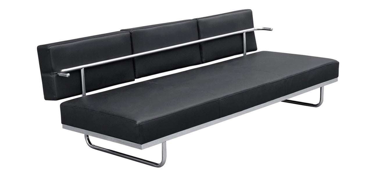 Cubist Armless Sofa, Aniline Leather