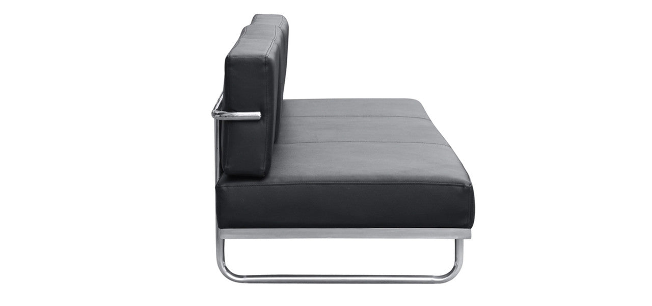 Cubist Armless Sofa, Aniline Leather